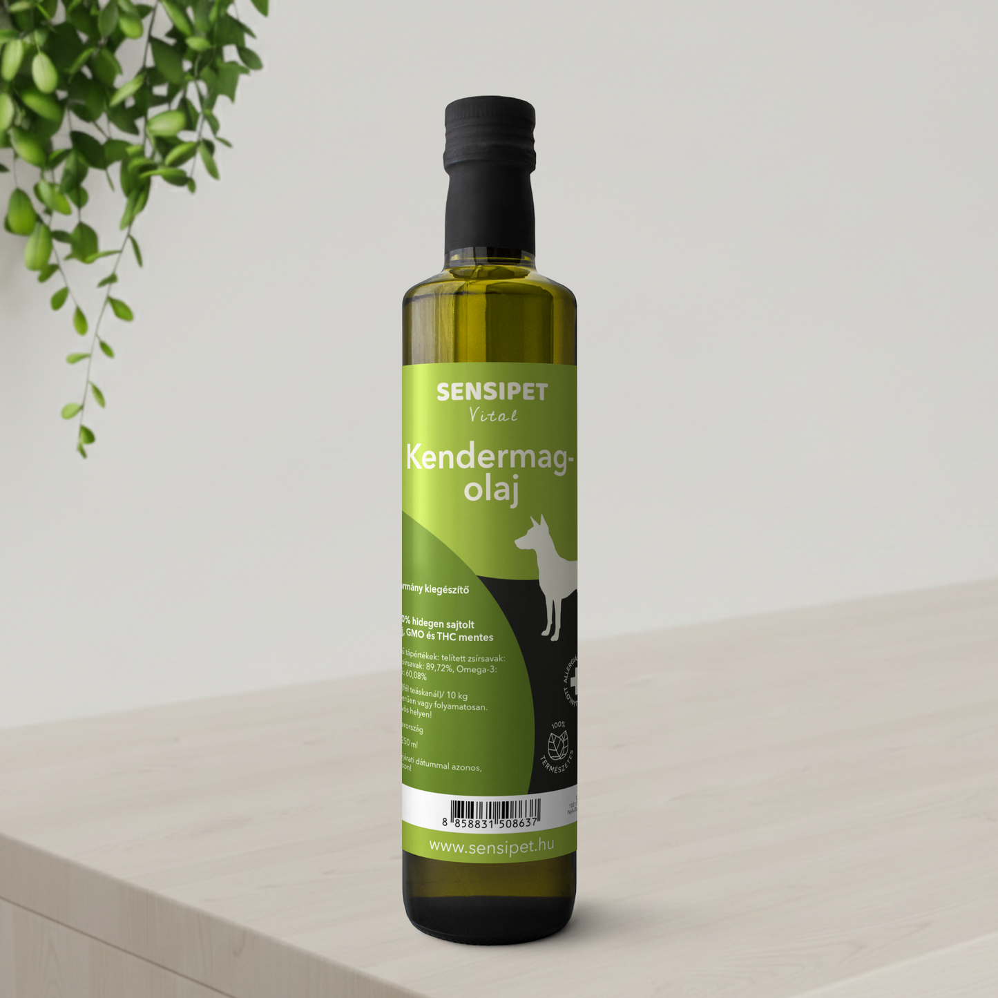 Kendermagolaj kutyáknak - bőr, szőr és immunrendszer támogatására 100ml