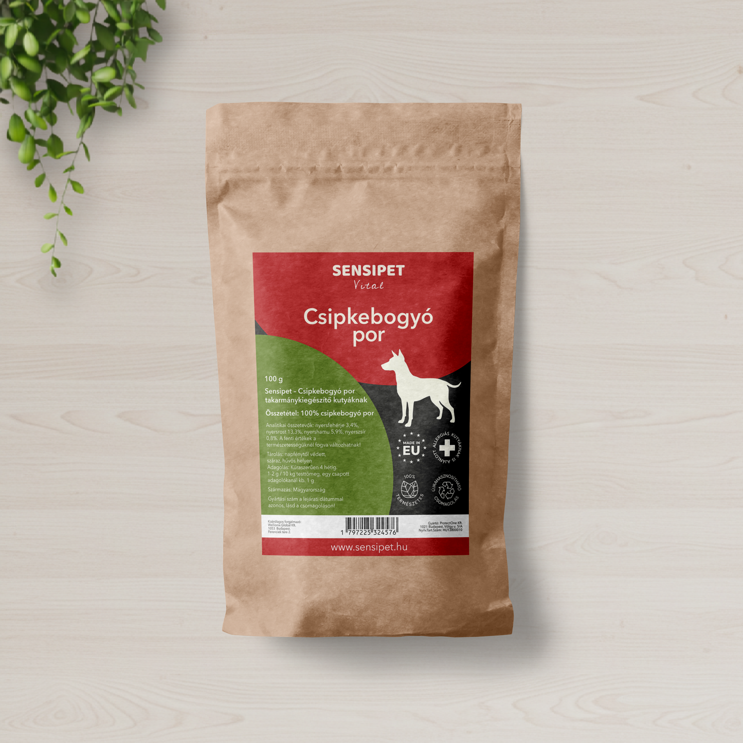 Csipkebogyó por kutyáknak - természetes C-vitamin 100g