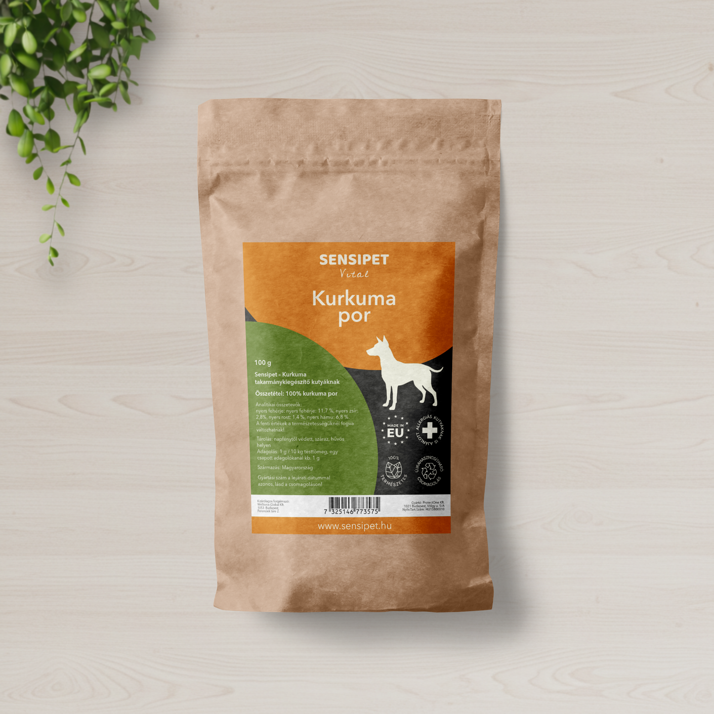 Kurkuma por kutyáknak - ízületek és immunrendszer támogatására 100g